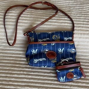 Dooney & Bourke Milwaukee brewer Crossbody Bag + Coin Purse